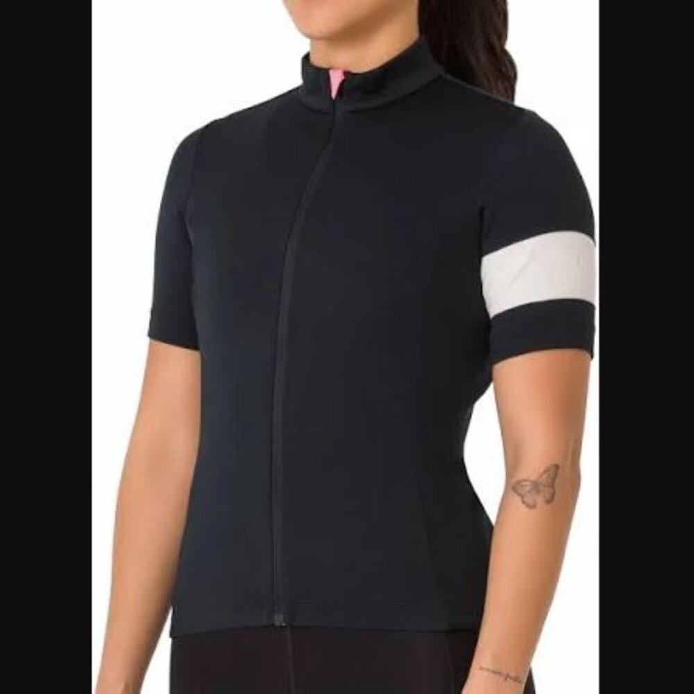 Rapha Wool Blend Short Sleeve Cycling Top S Black Pink